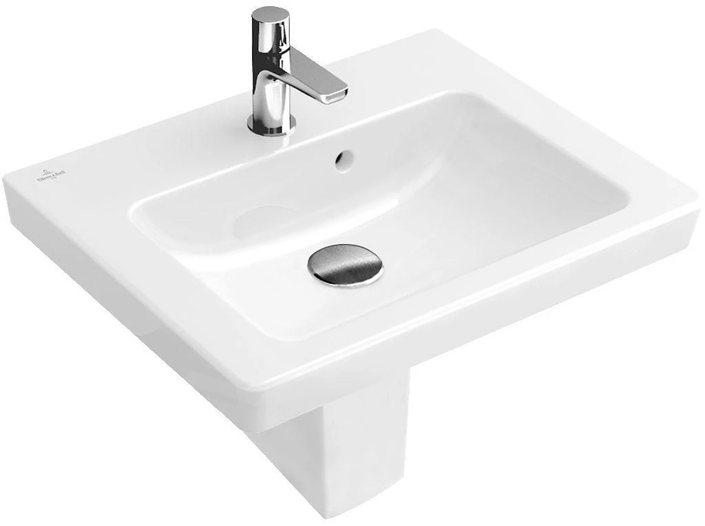 Villeroy & Boch Subway 2.0 - Lavamanos Con Rebosadero, 450x370 Mm, Blanco Alpino 73154501 5 Villeroy & Boch Subway 2.0 - Lavamanos Con Rebosadero, 450x370 Mm, Blanco Alpino 73154501 - Imagen 3
