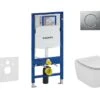 Geberit Duofix - Módulo Para Inodoro Suspendido Con Pulsador Sigma01, Cromo Mate + Ideal Standard Tesi - WC Y Asiento 111.300.00.5 NF3 -Baño Suministros Tienda 0294ab15e0e0490de856c6cb