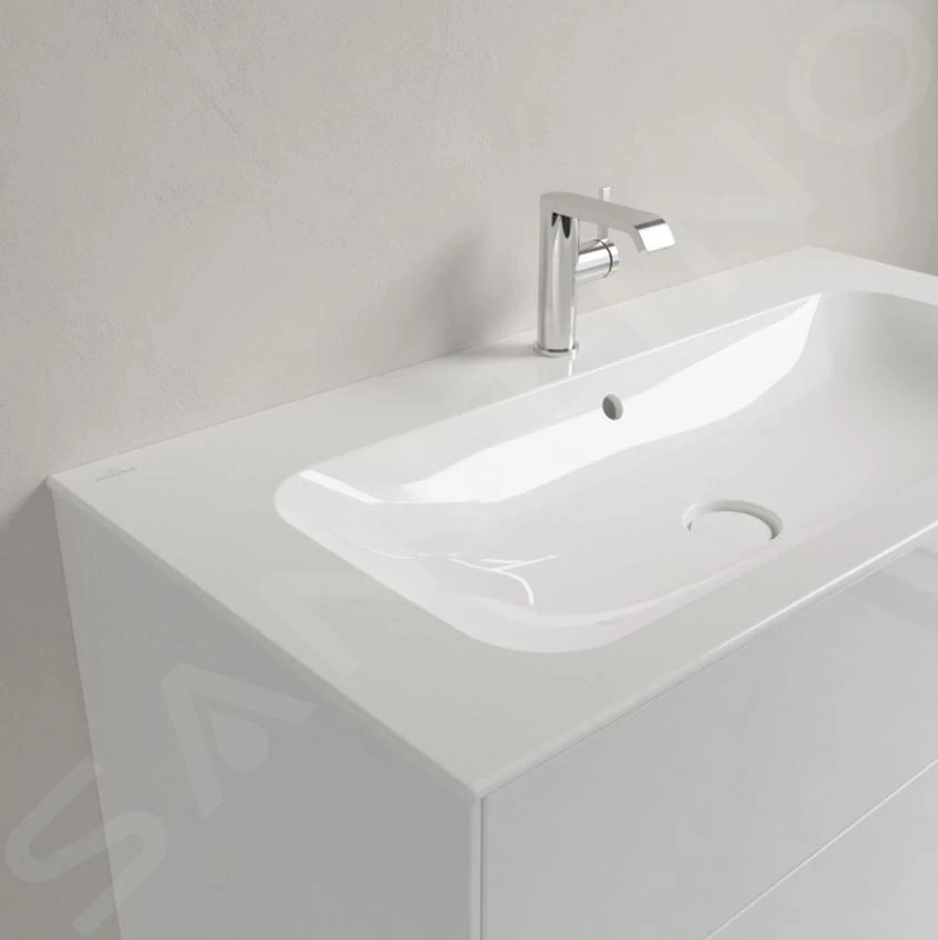Villeroy & Boch Finion - Lavabo Con Rebosadero Oculto, 1000x500 Mm, Con CeramicPlus, Blanco Alpino 4164ABR1 6 Villeroy & Boch Finion - Lavabo Con Rebosadero Oculto, 1000x500 Mm, Con CeramicPlus, Blanco Alpino 4164ABR1 - Imagen 4