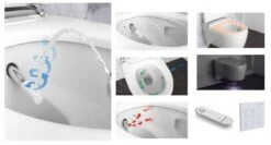 Geberit AquaClean - Bidé Electrónico Suspendido Mera Classic, SoftClosing, Blanco Alpino 146.202.11.1 -Baño Suministros Tienda 05da13ce83542120b1963bb7