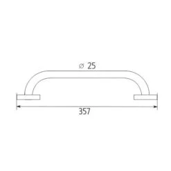 Kielle Aura - Agarradero Para Bañera, 300 Mm, Cromo 40902010 -Baño Suministros Tienda 07700d2eaa38a6cc9a5958b4