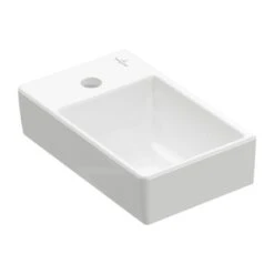 Villeroy & Boch Avento - Lavamanos 360x220 Mm, Sin Rebosadero, Orificio Para Grifería A La Izquierda, CeramicPlus, Stone White 43003RRW