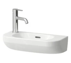 Laufen Lua - Lavamanos 50x23 Cm, Con Rebosadero, Orificio Para Grifo A La Izquierda, LCC, Blanco H8150824001051