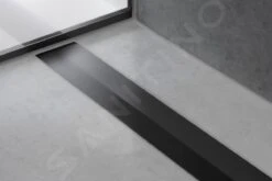 Hansgrohe RainDrain Flex - Canaleta De Ducha Lineal Con Rejilla De Acero Inoxidable 1200, Independiente, Acortable, Negro Mate 56047670 -Baño Suministros Tienda 0f2033db2d2551130394b86a 1