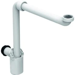 Geberit Accesorios - Sifón Antiolores Que Ahorra Espacio, G 1 1/4, Diámetro 40 Mm, Blanco 151.117.11.1