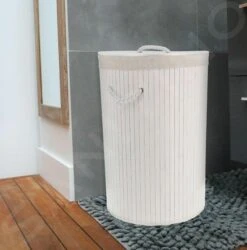 Compactor Free - Cesta De Ropa Sucia 400x600 Mm, Bambú/blanco RAN9107 -Baño Suministros Tienda 15cd31b5b809c035afdcf355