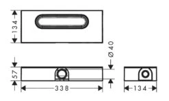 Hansgrohe UBox Universal - Kit De Base Para Instalación Plana De Canaleta De Ducha Lineal 01000180 -Baño Suministros Tienda 171f96b5a7f19b22b4070672