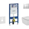 Geberit Duofix - Módulo Para Inodoro Suspendido Con Pulsador Sigma30, Cromo Mate/cromo + Ideal Standard Tesi - WC Y Asiento, Aquablade, SoftClose 111.300.00.5 NU7 -Baño Suministros Tienda 1a74f3fb4a9767ec4707d732
