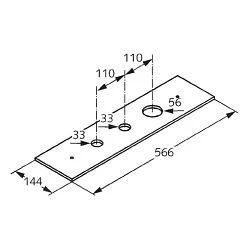 Kludi Accesorios - Placa De Instalación Para Grifo De Bañera De 3 Orificios, Cromo 1602405 4 Kludi Accesorios - Placa De Instalación Para Grifo De Bañera De 3 Orificios, Cromo 1602405 - Imagen 2