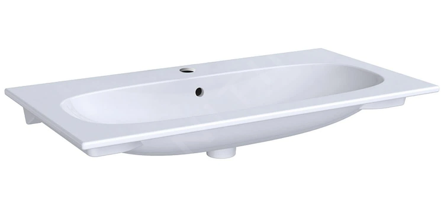 Geberit Acanto - Lavabo 900x480 Mm, Con Orificio Para Grifo, Con Rebosadero, Blanco 500.642.01.2 3 Geberit Acanto - Lavabo 900x480 Mm, Con Orificio Para Grifo, Con Rebosadero, Blanco 500.642.01.2