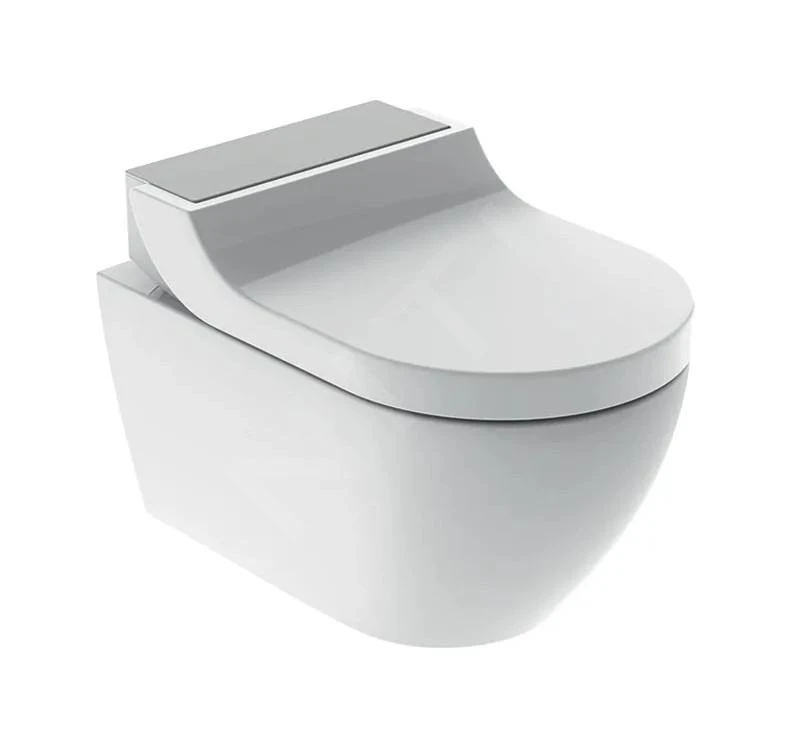 Geberit AquaClean - Bidé Electrónico Tuma Comfort Con Cerámica, Rimfree, SoftClosing, Acero Inoxidable Cepillado 146.292.FW.1