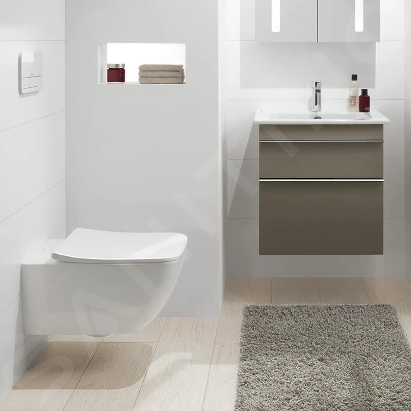 Villeroy & Boch Venticello - Inodoro Suspendido Con Asiento SoftClosing, DirectFlush, CeramicPlus, Blanco Alpino 4611RSR1 7 Villeroy & Boch Venticello - Inodoro Suspendido Con Asiento SoftClosing, DirectFlush, CeramicPlus, Blanco Alpino 4611RSR1 - Imagen 5