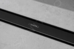 Hansgrohe RainDrain Match - Canaleta De Ducha Con Rejilla De Acero Inoxidable 900, Con Marco De Altura Ajustable, Negro Mate 56040670 -Baño Suministros Tienda 2171a6dd4e9f1752a30860a2