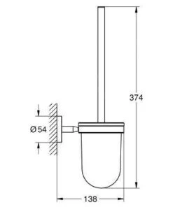 Grohe BauCosmopolitan - Escobilla De Inodoro, De Pared, Cromo 40463001 6 Grohe BauCosmopolitan - Escobilla De Inodoro, De Pared, Cromo 40463001 -Baño Suministros Tienda 23394c5d3b9a0f8a17a6565e