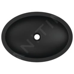 Ideal Standard Strada - Lavabo Sobre Encimera, 600x420 Mm, Sin Rebosadero, Negro K0784V3