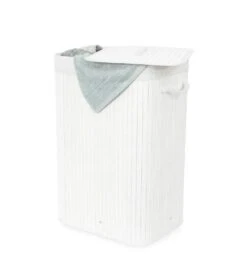 Compactor Free - Cesta De Ropa Sucia 450x350x600 Mm, Bambú/blanco RAN9108 -Baño Suministros Tienda 24867e45ce6f255e389c85ee