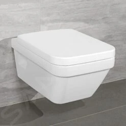 Villeroy & Boch Architectura - Inodoro Suspendido Con Asiento SoftClosing, DirectFlush, CeramicPlus, Blanco Alpino 5685HRR1 -Baño Suministros Tienda 2b494d53e46d8be7325eed62