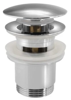 Sapho Tapas De Desagüe - Válvula Cerrable De Lavabo, ClickClack, Tapón Grande, Cromo CV1007