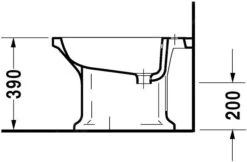 Duravit 1930 - Bidé De Pie, 355x600 Mm, WonderGliss, Blanco 0267100000 -Baño Suministros Tienda 320bf1d989f4142a4b7c87cd
