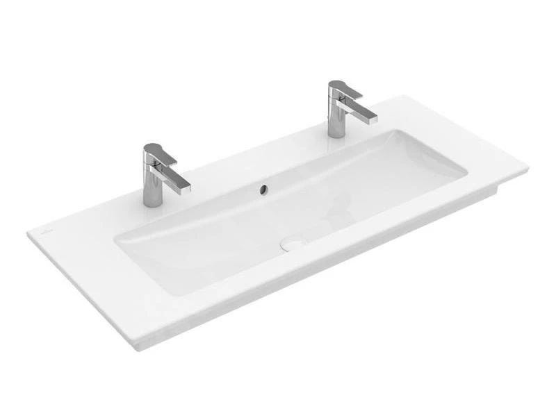 Villeroy & Boch Venticello - Lavabo De Mueble 1200x500 Mm, Con Rebosadero, 2 Orificios Para El Grifo, Blanco Alpino 4104CK01 3 Villeroy & Boch Venticello - Lavabo De Mueble 1200x500 Mm, Con Rebosadero, 2 Orificios Para El Grifo, Blanco Alpino 4104CK01