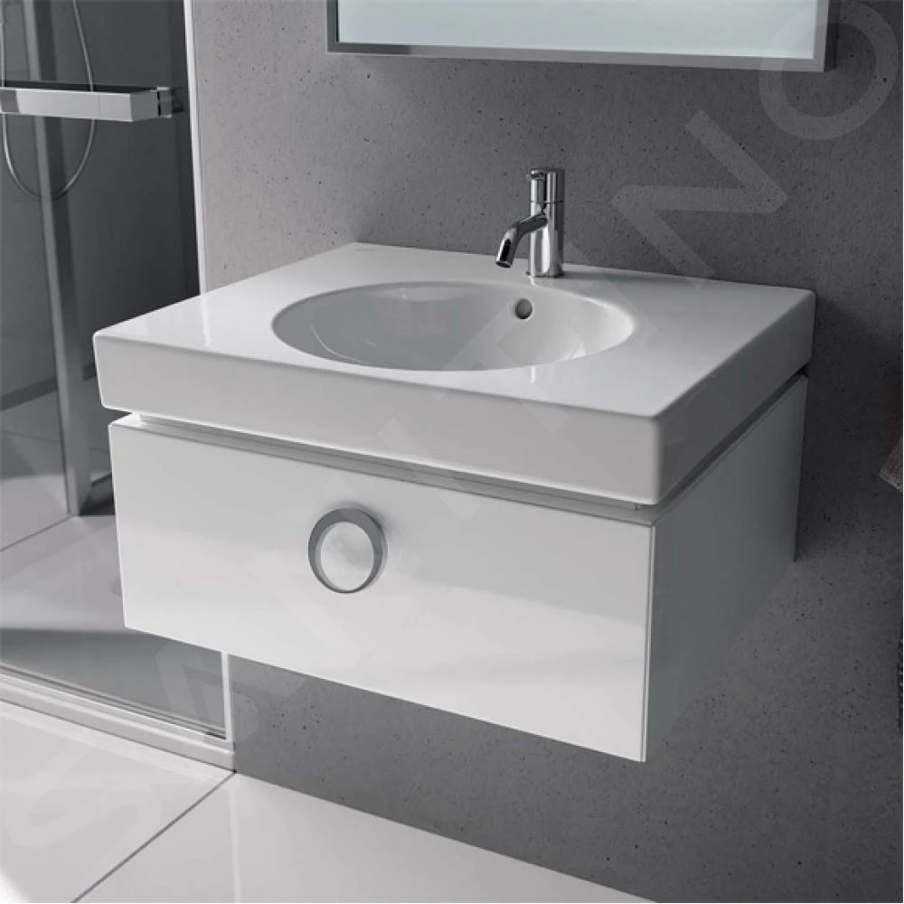 Geberit Preciosa II - Lavabo Con Superficie De Almacenamiento, 600x500x165 Mm, Con Rebosadero, Con Orificio Para Grifo, Blanco 123260000 6 Geberit Preciosa II - Lavabo Con Superficie De Almacenamiento, 600x500x165 Mm, Con Rebosadero, Con Orificio Para Grifo, Blanco 123260000 - Imagen 4