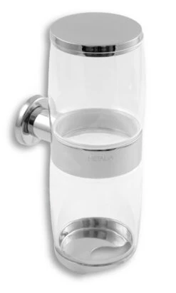 Novaservis Metalia 2 - Dispensador De Discos Desmaquillantes, Vidrio/cromo 6282,0