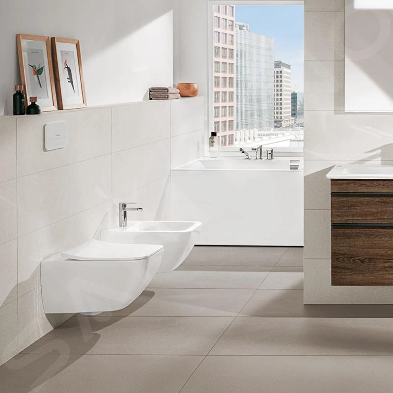 Villeroy & Boch Venticello - Inodoro Suspendido Con Asiento SoftClosing, DirectFlush, CeramicPlus, Blanco Alpino 4611RSR1 6 Villeroy & Boch Venticello - Inodoro Suspendido Con Asiento SoftClosing, DirectFlush, CeramicPlus, Blanco Alpino 4611RSR1 - Imagen 4