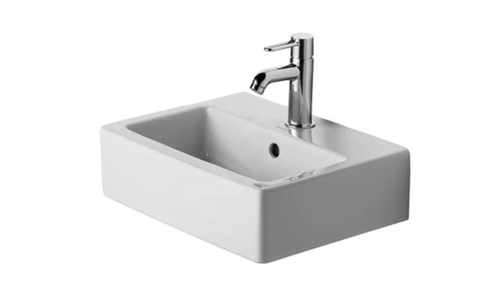 Duravit Vero - Lavamanos De Mueble 450x350 Mm, Con 1 Orificio Para Grifería, Con WonderGliss, Blanco Alpino 07044500271 3 Duravit Vero - Lavamanos De Mueble 450x350 Mm, Con 1 Orificio Para Grifería, Con WonderGliss, Blanco Alpino 07044500271