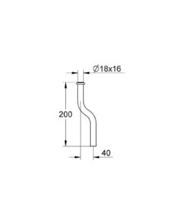Grohe Piezas De Recambio - Tubo De Descarga Para Urinario, Cromo 37039000 -Baño Suministros Tienda 3de614587fd6680f5a0c642a