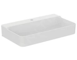 Ideal Standard Conca Ceram - Lavabo Sobre Encimera 800x450 Mm, Sin Rebosadero, Con Orificio Para Grifo, Blanco T382901