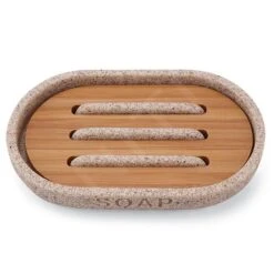 Nimco Kora - Jabonera, Beige Arena/bambú KO 24059-86 -Baño Suministros Tienda 495318a17e3278a4041c2b2a