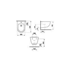 Laufen Pro - Bidé Suspendido, 530x360 Mm, 1 Orificio Para La Grifería, Blanco H8309520003021 -Baño Suministros Tienda 4a910610cd104c49e4ba0bae