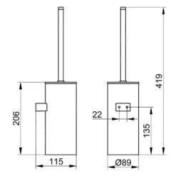 Keuco Collection Moll - Escobilla De WC Con Soporte, Antracita/cromo 12769010101 -Baño Suministros Tienda 4adc9963fd85120e41b769bc