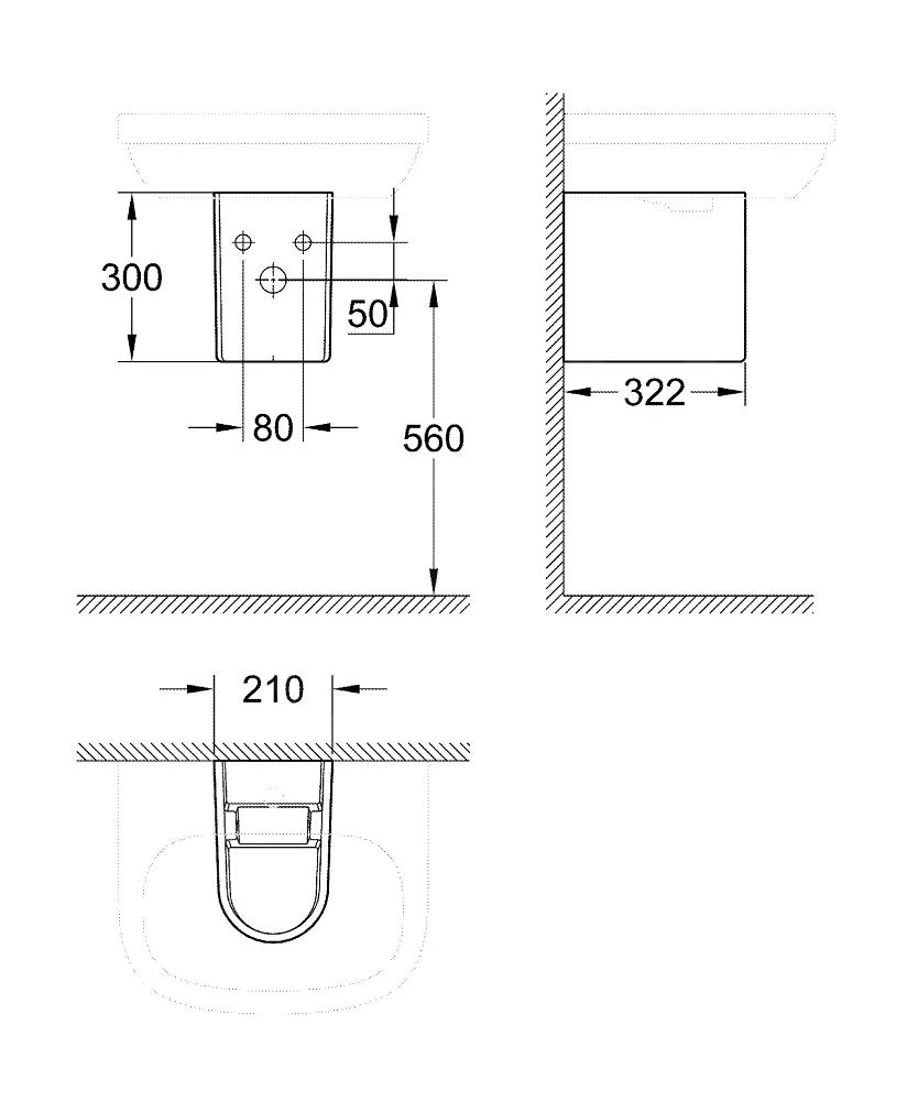 Grohe Euro Ceramic - Semi Pedestal Para Lavabo, Blanco Alpino 39201000 4 Grohe Euro Ceramic - Semi Pedestal Para Lavabo, Blanco Alpino 39201000 - Imagen 2