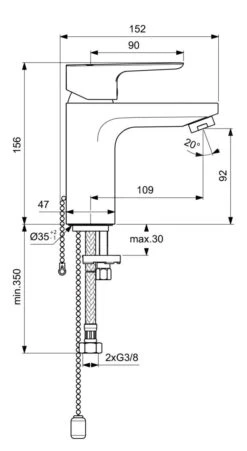 Ideal Standard Ceraplan III - Grifo De Lavabo, Cromo BC568AA 6 Ideal Standard Ceraplan III - Grifo De Lavabo, Cromo BC568AA -Baño Suministros Tienda 4efea6a99813cbf9d4f3e5f4
