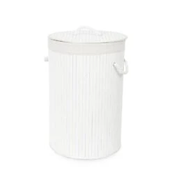 Compactor Free - Cesta De Ropa Sucia 400x600 Mm, Bambú/blanco RAN9107
