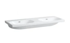 Laufen Lua - Lavabo Doble Para Mueble 46x120 Cm, Con Rebosadero, Sin Orificios Para Grifo, LCC, Blanco H8140814001091