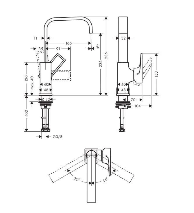 Hansgrohe Metropol - Grifo Monomando De Lavabo 230 Con Conjunto De Desagüe Push-Open, Cromo 74511000 4 Hansgrohe Metropol - Grifo Monomando De Lavabo 230 Con Conjunto De Desagüe Push-Open, Cromo 74511000 - Imagen 2