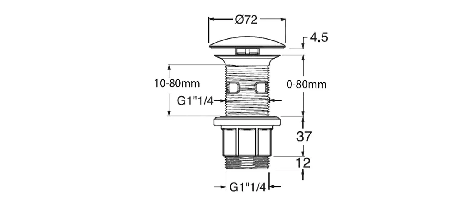 Sapho Accesorios Silfra - Válvula Fija Circular 1 1/4, Para Lavabos Con Rebosadero, Cromo WF43451 4 Sapho Accesorios Silfra - Válvula Fija Circular 1 1/4, Para Lavabos Con Rebosadero, Cromo WF43451 - Imagen 2