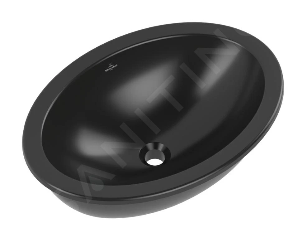 Villeroy & Boch Loop&Friends - Lavabo Encastrado, 560x380 Mm, Con Rebosadero, CeramicPlus, Ebony 4A5500S5 5 Villeroy & Boch Loop&Friends - Lavabo Encastrado, 560x380 Mm, Con Rebosadero, CeramicPlus, Ebony 4A5500S5 - Imagen 3