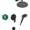 Hansgrohe Vernis Blend - Conjunto De Ducha 200 Con Grifo Empotrado, Negro 27911670 -Baño Suministros Tienda 552b209311f34eb109b27206