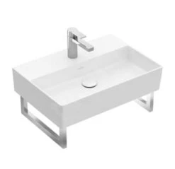 Villeroy & Boch Memento 2.0 - Lavabo 500x420 Mm, Sin Rebosadero, Sin Orificio Para El Grifo, CeramicPlus, Blanco Alpino 4A2253R1 -Baño Suministros Tienda 552de08b9445cbad12ab9fb8