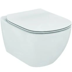 Ideal Standard ProSys - Conjunto De Módulo De Instalación Empotrado, Inodoro Y Asiento Tesi, Pulsador Oleas M1, Rimless, SoftClose, Cromo Mate ProSys80M SP83 -Baño Suministros Tienda 565f07239decebaf60880f37