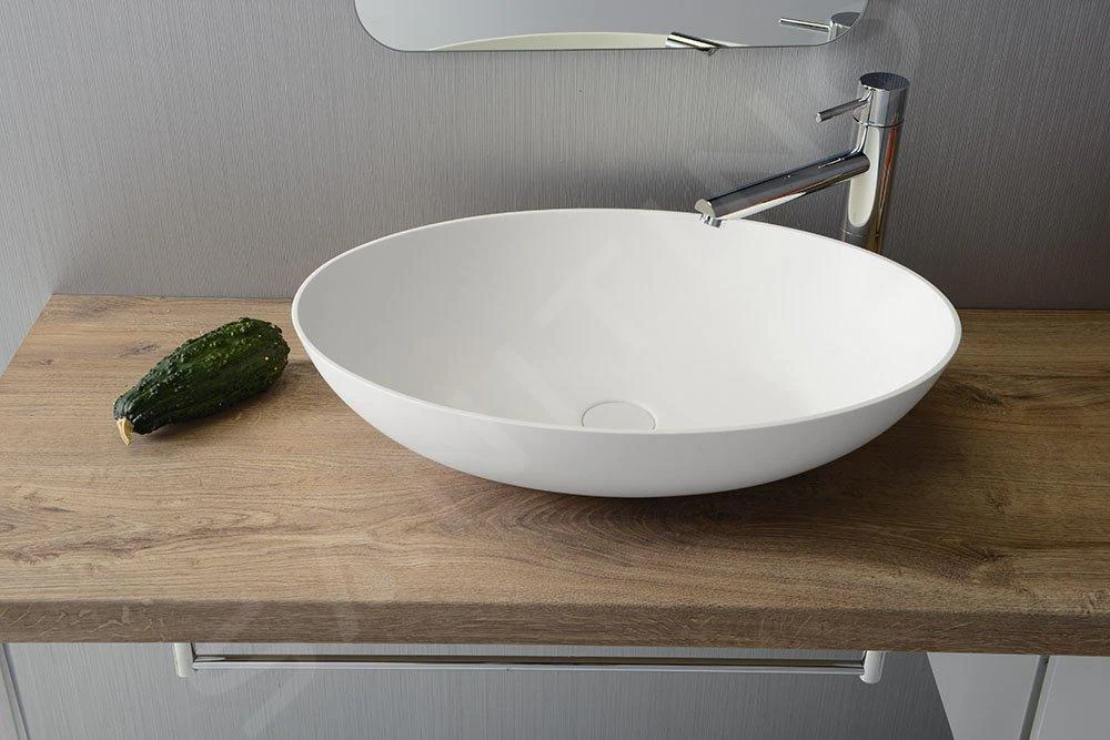 Sapho Thin - Lavabo Sobre Encimera 600x400x145 Mm, Blanco Mate WN893 8 Sapho Thin - Lavabo Sobre Encimera 600x400x145 Mm, Blanco Mate WN893 - Imagen 6