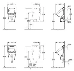 Villeroy & Boch Architectura - Urinario De Aspiración, Entrada Posterior, Con Mosca, Blanco Alpino 55742001 -Baño Suministros Tienda 596340cb41e6252c06626e58 2
