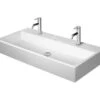 Duravit Vero Air - Lavabo Doble 1000x470 Mm, Sin Rebosadero, Con Orificios Para Grifo, Blanco 2350100043 -Baño Suministros Tienda 5ae8fd303179ba89dfb284e4