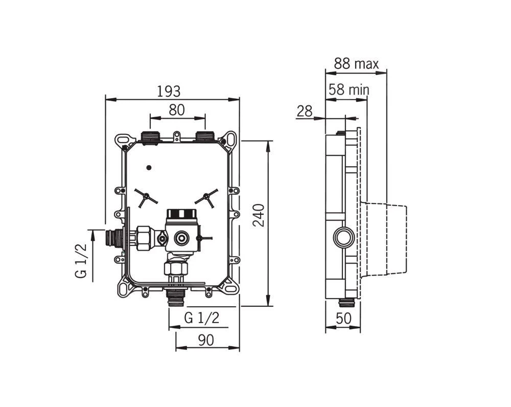 Hansa Electra - Cuerpo De Montaje Empotrado Para Sensor Electrónico 09450170 4 Hansa Electra - Cuerpo De Montaje Empotrado Para Sensor Electrónico 09450170 - Imagen 2
