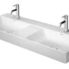 Duravit DuraSquare - Lavabo Doble De Mueble 1200x470 Mm, Con 2 Orificios Para Grifería, DuraCeram, Con WonderGliss, Blanco Alpino 23531200711 -Baño Suministros Tienda 62ad161eb2d036cff6540d23