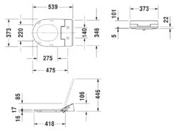 Duravit SensoWash Slim - Asiento De Bidé Electrónico SensoWash Slim, Con Cerámica, Rimless, HygieneGlaze, Blanco 631002002004300 -Baño Suministros Tienda 65dee6ecc31841ff6f9e7201