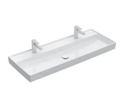 Villeroy & Boch Collaro - Lavabo De Mueble 1200x470 Mm, Sin Rebosadero, 2 Orificios Para Grifo, CeramicPlus, Stone White 4A33C1RW